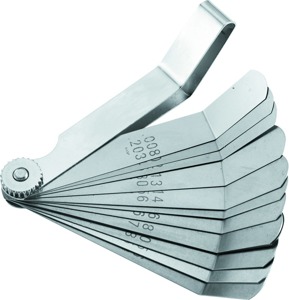 BikeMaster 12-Blade Angled Tappet Feeler Gauge Set Pack of 3 - 12-blade angled tappet feeler gauge set, pack of 3
