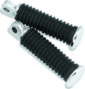 Bikers Choice Chrome Cap Rider Pegs Male Mount - Rider footpegs, chrome, male mount, replaces H-D 49117-77T