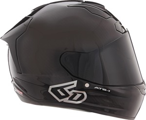 6D ATS-1R Solid Full Face Helmet 2XL Black Gloss Unisex - Full face carbon helmet, 2XL, Black Gloss