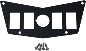 Moose Dashplate 4-Switch 12V Black Steel Fits 08-14 RZR800 12-18 RZR570