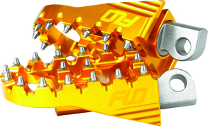 FLO Motorsports Moto Style Footpeg Set Gold 2x3.125 in Harley Davidson - Gold footpegs 2x3.125 in For Harley Davidson models