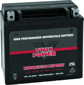 Twin Power YTX-14L High Performance Battery 200 CCA - Replaces H-D 65958-04, 200 CCA, Made in USA