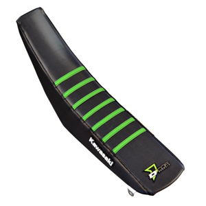 D'Cor Black Seat Cover w/ Green Ribs Fits 19-20 Kawasaki KX450