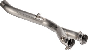 Akrapovic Titanium Link Pipe Silver Fits 22-24 Yamaha MT-10