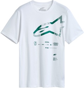 Alpinestars Geografica Short Sleeve Tee White Large Men's - Men's white short sleeve tee, size large
