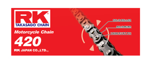 RK Chain RKC 420 Non Sealed Chain 120 Link Natural - 420 x 120 non sealed chain, natural finish