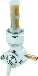 Bikers Choice Petcock Chrome 22MM Straight Right Outlet For 78-86 Big Twin XL - Fits 78-86 Big Twin & XL, 22MM right outlet