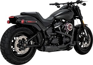 Vance & Hines Hi-Output 2-into-1 Short Exhaust Black For Harley Softail