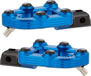 Arlen Ness MX Footpegs Blue Aluminum - Requires Mounts