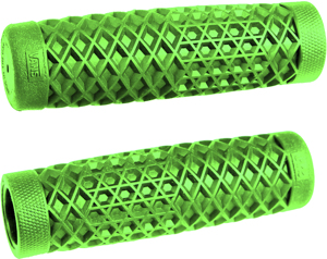 ODI Vans Grips Green 7/8 in. Closed End Pair - Classic Vans pattern grips, 7/8 in. bars, Green