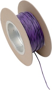 Violet / Black 18 Gauge Color Match Primary Wire - 100' Spool