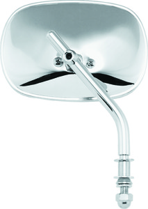 Bikers Choice Chrome Stamped Steel Mirror 65-Up For Harley-Davidson - Chrome mirror fits 1965-up Harley models