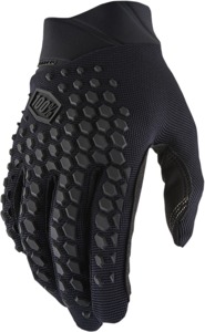 100% Men's Geomatic Gloves Black/Charcoal Medium for ATV/Motocross