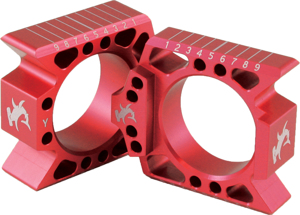 Hammerhead Axle Blocks Red For Honda CR/CRF Models - Fits Honda CR/CRF 125-450R/X 2002-2017