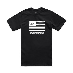 Alpinestars Flag CSF Tee Black/White Large - Short sleeve shirt, Black/White, size Large
