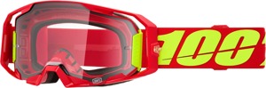 100 Percent Armatic Goggle Red Clear Lens - Red offroad goggle with clear lens