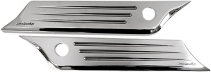 Accutronix Speed Ball Saddlebag Latch Cover Chrome Pair For Harley-Davidson