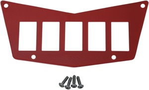 Moose Dashplate 5Switch Red Powder-Coated Steel Fits 08-18 Polaris RZR