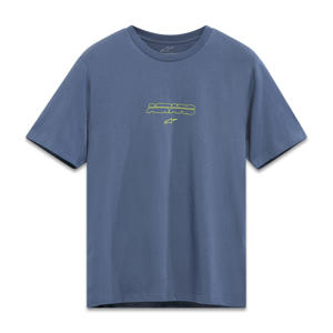 Alpinestars Bold Type Back CSF SS Tee Slate Blue Medium - Short sleeve tee, Slate Blue, size Medium