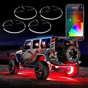XKGLOW XKchrome 15" Wheel Ring Light Kit w/ Turn Signal, 4pc