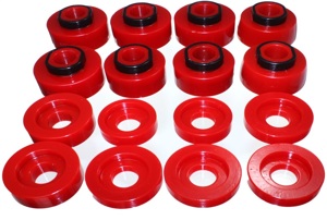 Red Body Mount Set Fits 08-16 Ford F-250/F-350/F-450/F-550 Super Duty