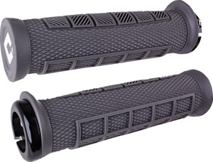 ODI Elite Pro v2.1 Lock-On Grips Black/Gray Pair - Ergonomic lock-on grips for bicycles