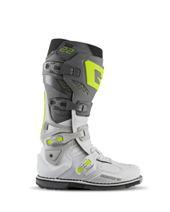 Gaerne SG22 Boot Anthracite White Grey Size 9.5 - Premium motocross boot in size 9.5 Anthracite/White/Grey