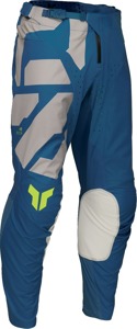 Thor Launchmode Forge Pants Fluorescent Yellow/Blue/Gray Men's 34 - Men's off-road race pants, size 34, Blue/Yellow/Gray