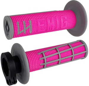ODI Emig 2.0 V2 Lock-On Grips Pink/Grey - Lock-on grips, pink/grey, universal fit