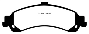 Greenstuff Rear Brake Pads - For 02 Cadillac Escalade 5.3 (PBR rear caliper)