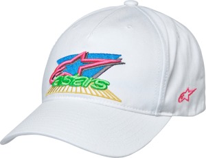 Alpinestars Vivid Hat White Mens Adjustable - White snapback hat with curved bill for men