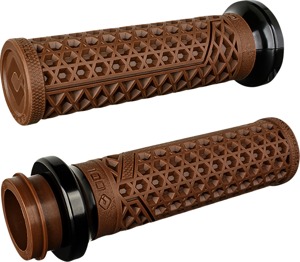 ODI Vans Signature Indian TBW 1in Grips Brown/Black - Lock-On grips for 2018+ Indian Touring For Indian models