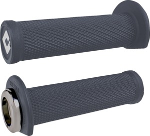 ODI Ruffian 2.1 Lock-On Grips Graphite Silver 125mm Pair - Lock-On grips, Graphite/Silver, 125mm, pair