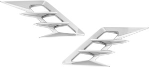 Show Chrome Front Fender Vent Accent Chrome Trim - Silver