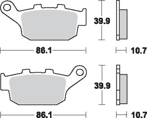 SBS Sintered Brake Pads 614LS