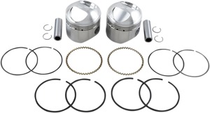 Wiseco Pro Lite Piston Kit 3.497in Bore 9:1 CR Fits HD Pan/Shovelhead