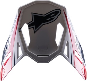 S-M10 Carbon Meta2 Visor White/Red/Blue Glossy - For S-M10 Helmets