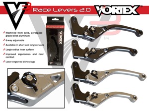 V3 2.0 Black Stock Length Clutch Lever - For 15-19 Yamaha YZF-R3