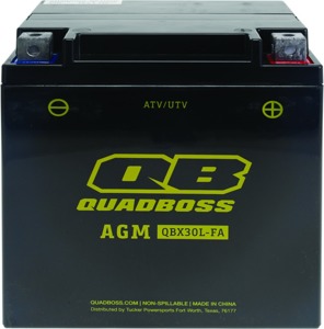 QuadBoss AGM Battery QBX30L-FA Maintenance-Free Fits 09-19 Prowler 1000