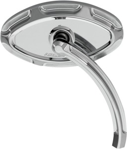 Arlen Ness Chrome Beveled Right Cats Eye Mirror 4.5"x2.5"
