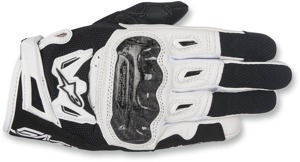 Women's SMX-2 V2 Air Carbon Street Riding Gloves Black/White Small