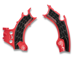 Acerbis X-Grip Frame Guard Red/Black For 21-24 CRF250R/250RX/450R - Frame protector for 21-24 Honda CRF250R/250RX/450R