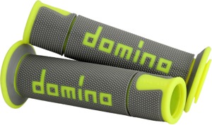 Domino Racing A450 Road Racing Grips Grey/Fluorescent Yellow Pair - Grey/Fluorescent Yellow grips for road racing