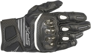 Women's SPX Air Carbon V2 Motorcycle Gloves Black/White X-Small