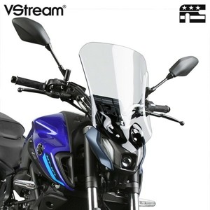 VStream Windscreen Light Smoke 15.5" Mid Shield Fits MT-07 2021+