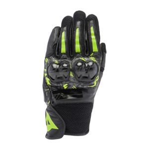 Dainese Mig 3 Unisex Leather Gloves 3XS Black/Anthracite/Yellow - Unisex leather gloves in 3XS size