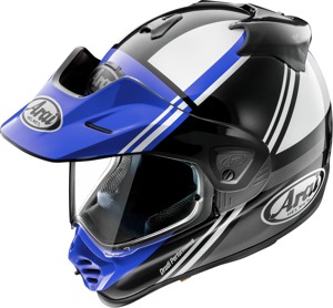 Arai XD-5 Cosmic Helmet Gloss Blue S - Dual-sport helmet with gloss blue Cosmic graphic.