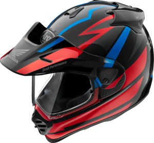 Arai XD-5 Africa Twin Helmet Gloss Red/Blue/Black L - Dual sport helmet with Africa Twin graphic