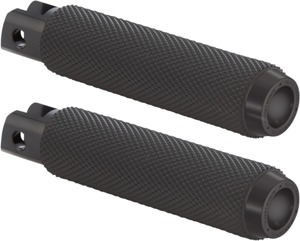 Rough Crafts Black Driver Footpegs Fits M8 Softails