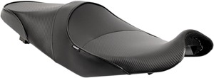 Sargent World Sport Low 2-Up Seat CarbonFX Vinyl Black Fits Concours
